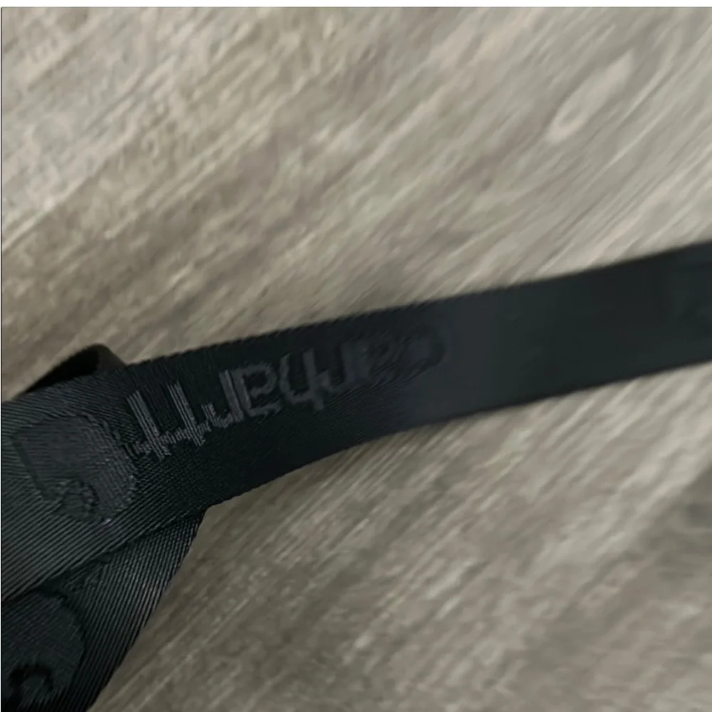 Carhartt Black Leather Belt with Yellow Tags